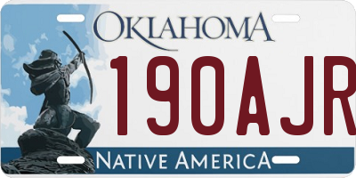 OK license plate 190AJR