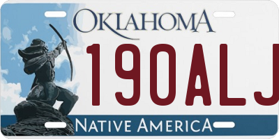 OK license plate 190ALJ