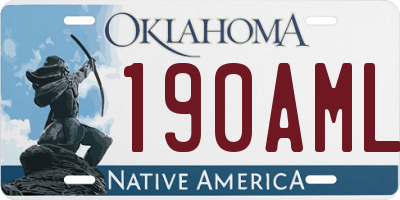 OK license plate 190AML