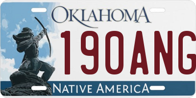 OK license plate 190ANG