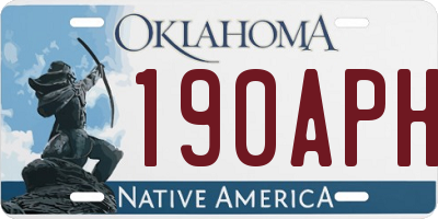 OK license plate 190APH