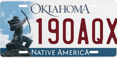 OK license plate 190AQX
