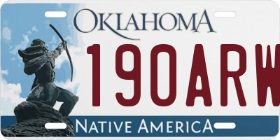 OK license plate 190ARW