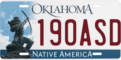 OK license plate 190ASD