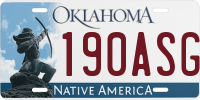 OK license plate 190ASG