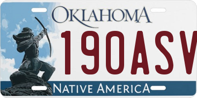 OK license plate 190ASV