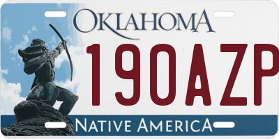 OK license plate 190AZP
