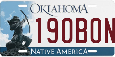 OK license plate 190BON