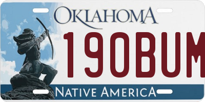 OK license plate 190BUM