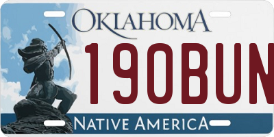 OK license plate 190BUN