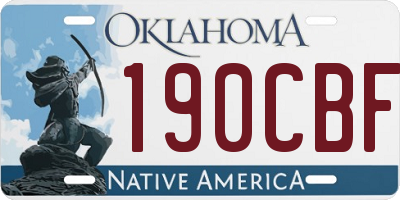 OK license plate 190CBF