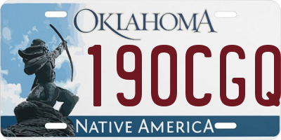 OK license plate 190CGQ