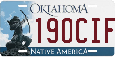 OK license plate 190CIF