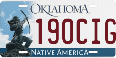 OK license plate 190CIG