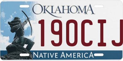 OK license plate 190CIJ