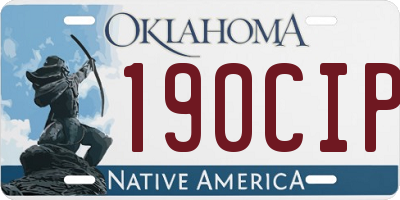 OK license plate 190CIP