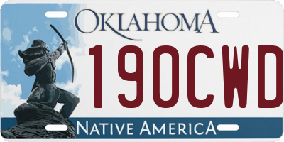 OK license plate 190CWD
