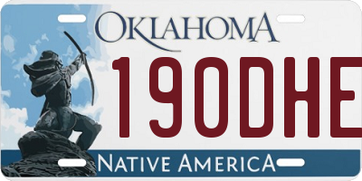 OK license plate 190DHE