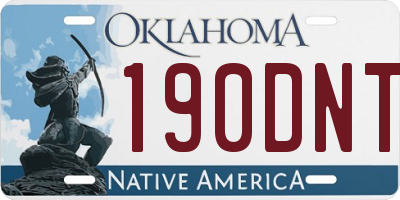 OK license plate 190DNT