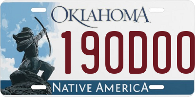 OK license plate 190DOO