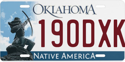 OK license plate 190DXK