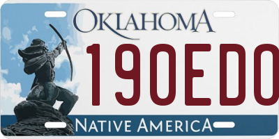 OK license plate 190EDO