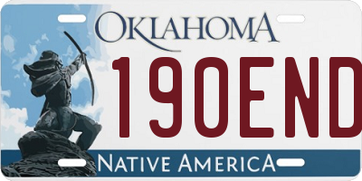 OK license plate 190END