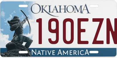 OK license plate 190EZN
