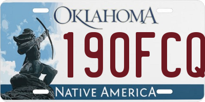 OK license plate 190FCQ