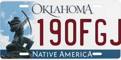 OK license plate 190FGJ