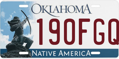OK license plate 190FGQ