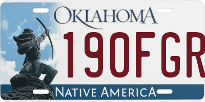 OK license plate 190FGR