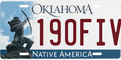 OK license plate 190FIV