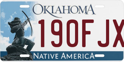OK license plate 190FJX