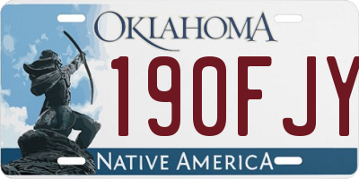 OK license plate 190FJY