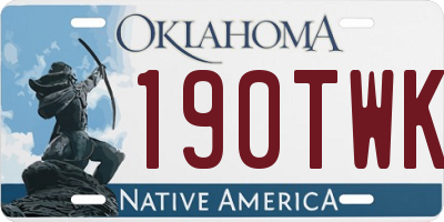 OK license plate 190TWK