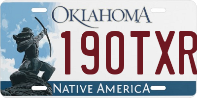 OK license plate 190TXR