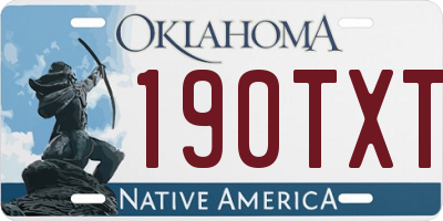 OK license plate 190TXT