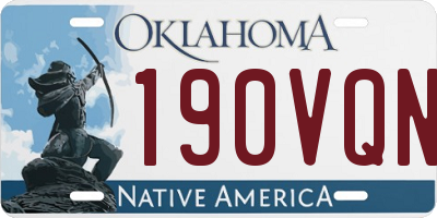 OK license plate 190VQN