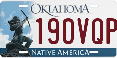 OK license plate 190VQP