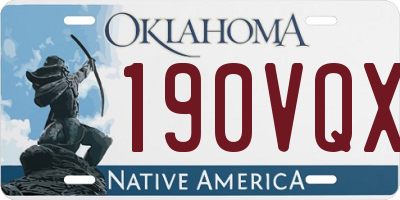OK license plate 190VQX
