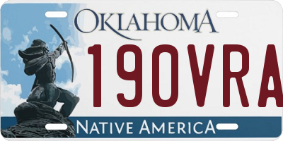 OK license plate 190VRA