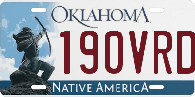 OK license plate 190VRD