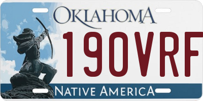 OK license plate 190VRF
