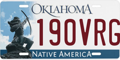OK license plate 190VRG