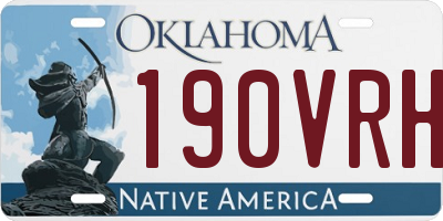 OK license plate 190VRH