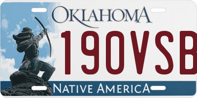 OK license plate 190VSB