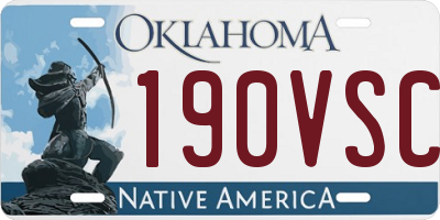 OK license plate 190VSC