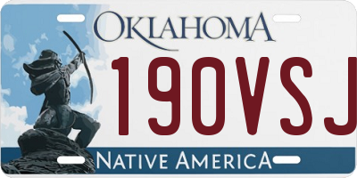 OK license plate 190VSJ
