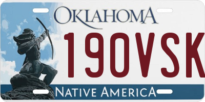 OK license plate 190VSK